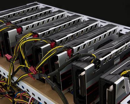 Latest ASIC mining rig powering through blockchain computations