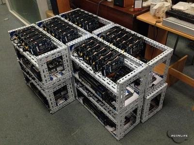 An advanced mining rig setup in an Australian hosting facility, highlighting the hardware's role in cryptocurrency extraction
