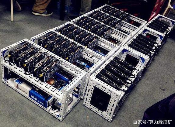 Illustration of a high-density mining rig setup